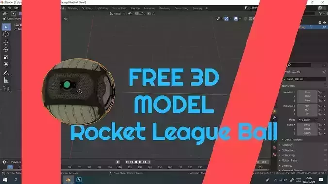 FREE 3D MODEL Rocket League Ball Free low-poly 3D model