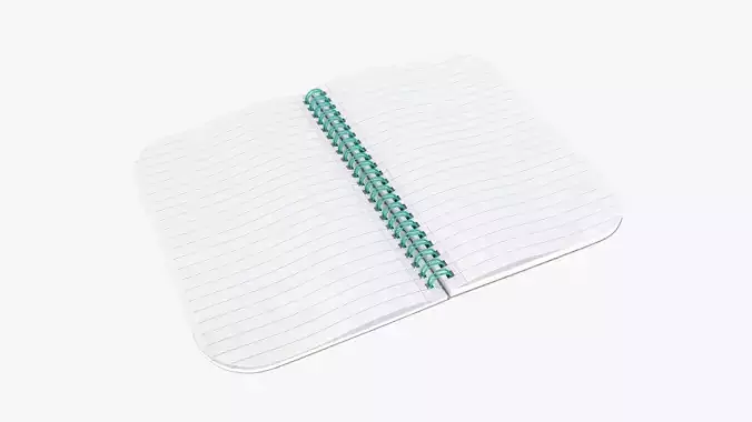 Notebook pad with spiral 05 opened