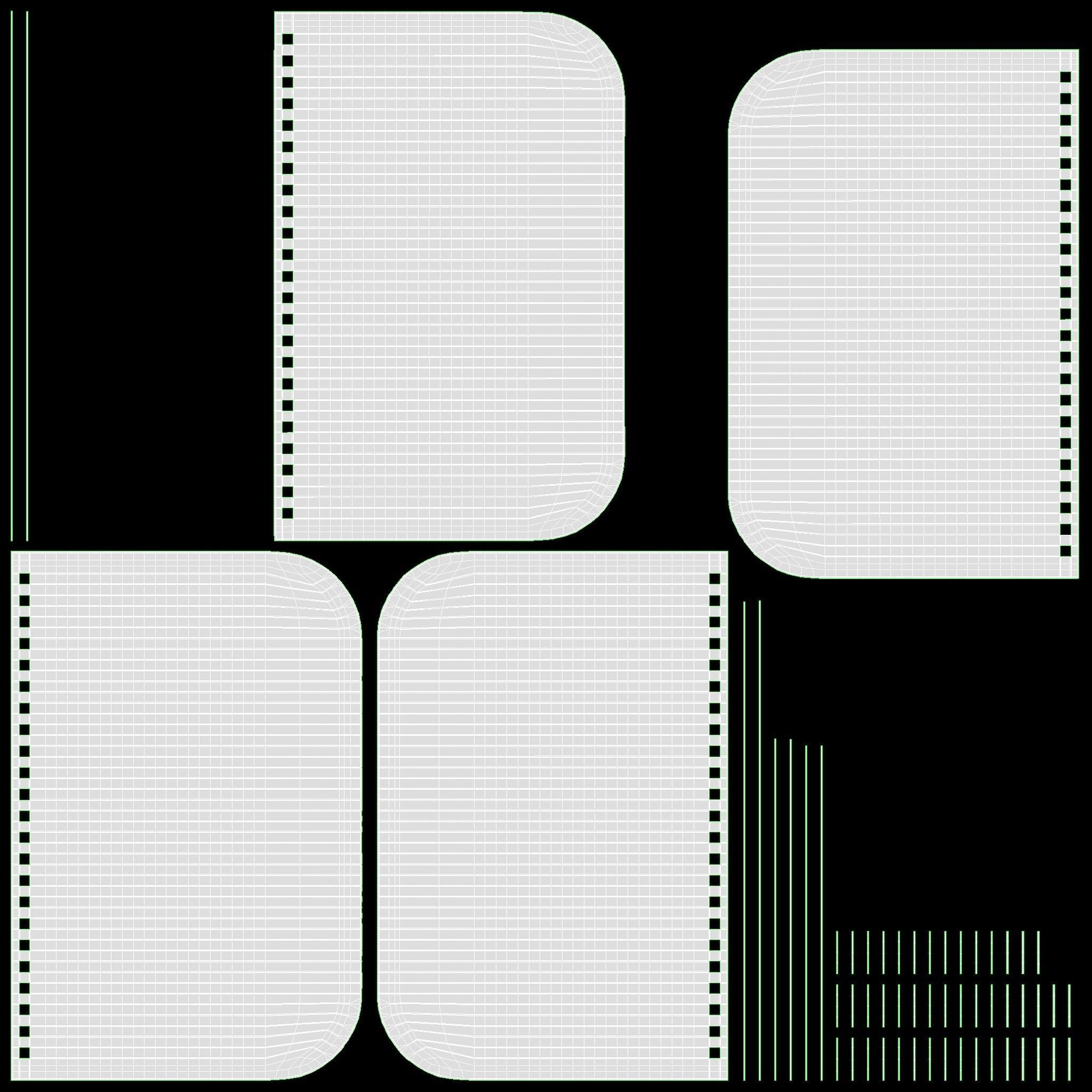 Notebook pad with spiral 05 opened 3D model_12