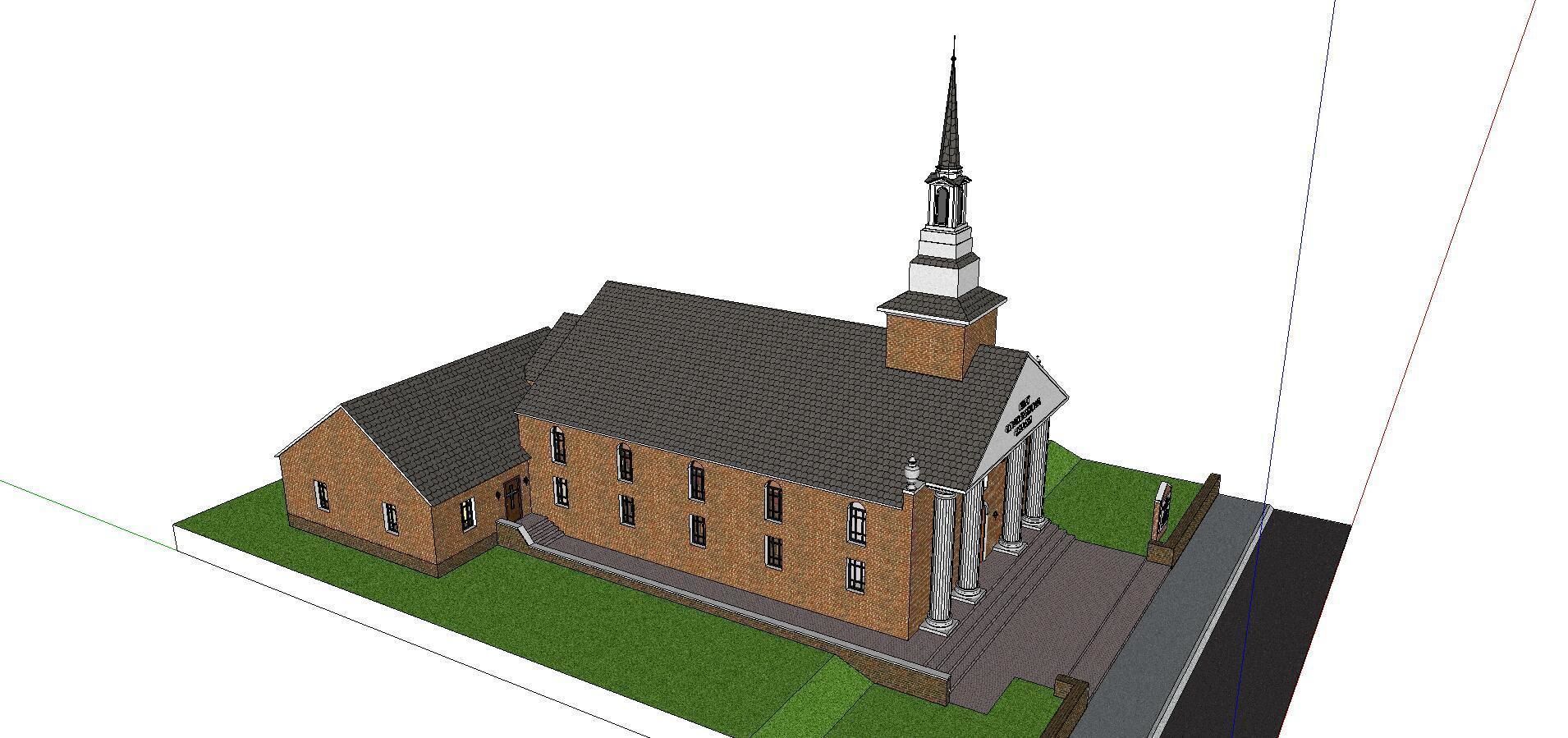 Architecture-Religion-God-Culture-Temple-0104 church with ste... 3D model_4