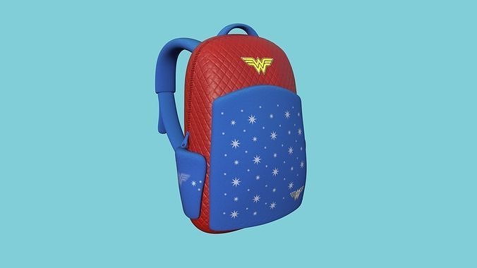 Wonder Woman Backpack - Character Fashion Design Low-poly 3D model