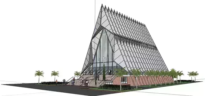 Architecture-Religion-God-Culture-Temple-0109 building with t... 3D model