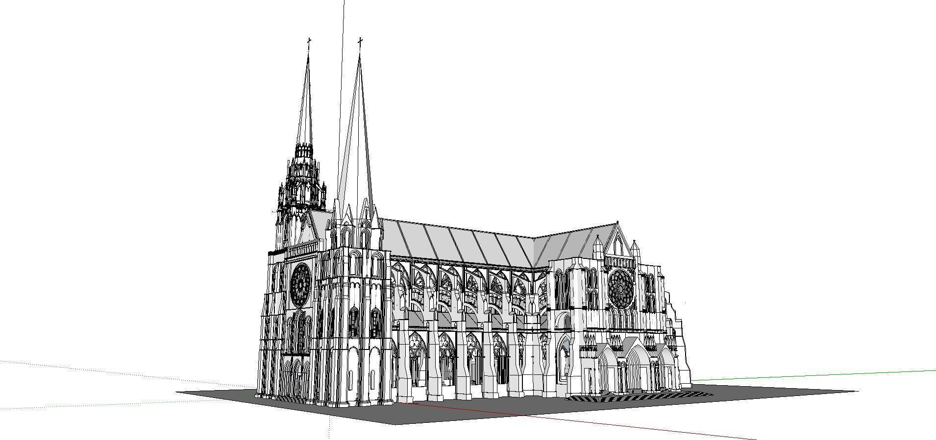 Architecture-Religion-God-Culture-Temple-0111 paris cathedral 3D model_1