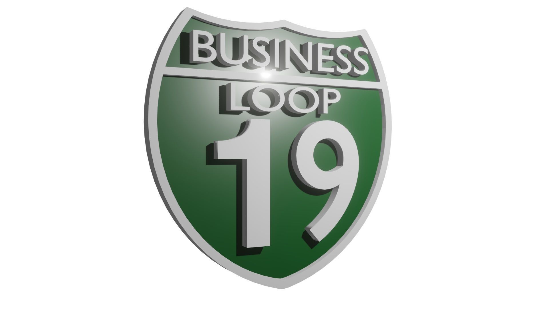 Sign Business Loop 19 3D model_1