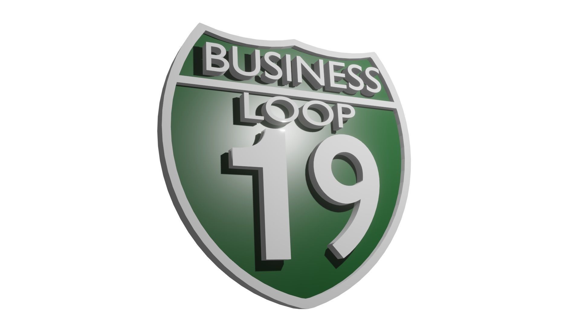 Sign Business Loop 19 3D model_2