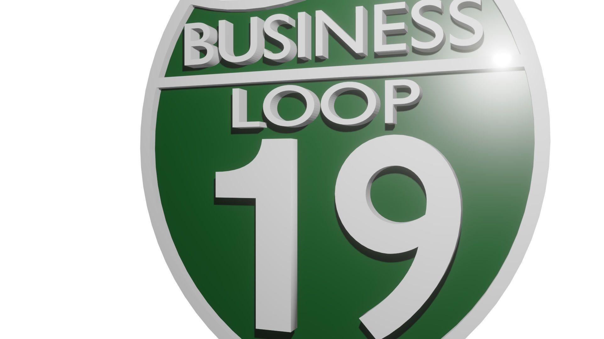 Sign Business Loop 19 3D model_4