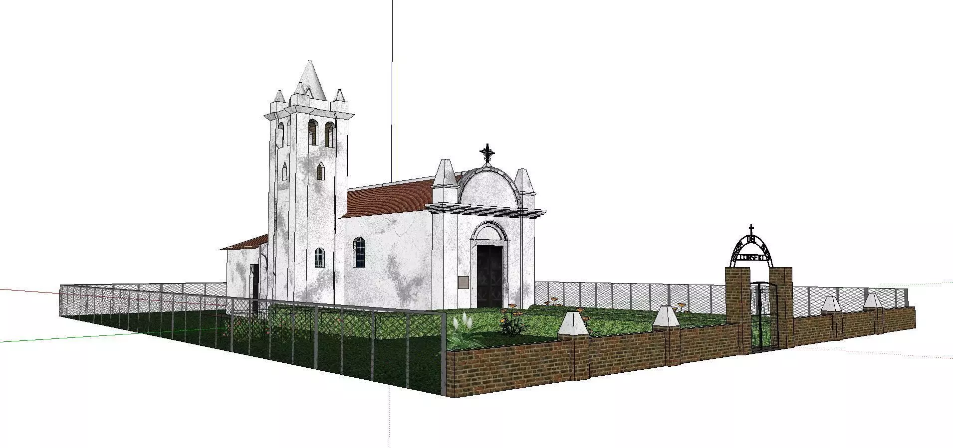 Architecture-Religion-God-Culture-Temple-0113 church with roof 3D model