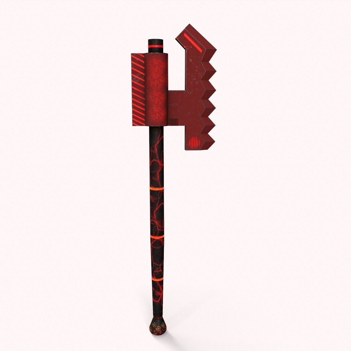 Sci-Fi Axe V2 Low-poly 3D model_6