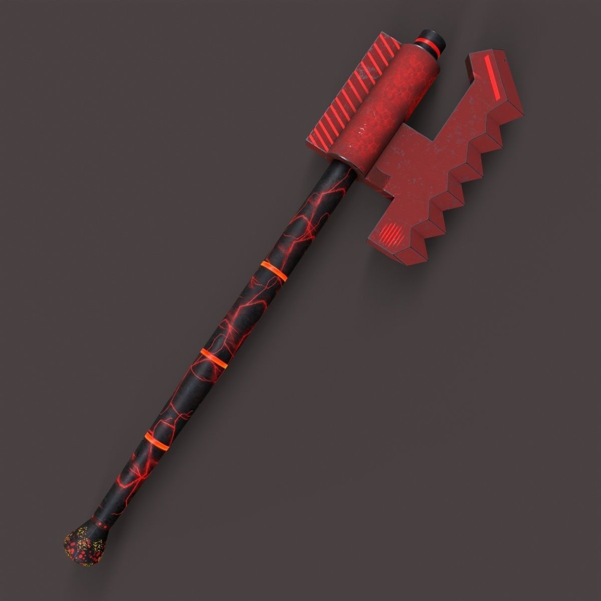 Sci-Fi Axe V2 Low-poly 3D model_14
