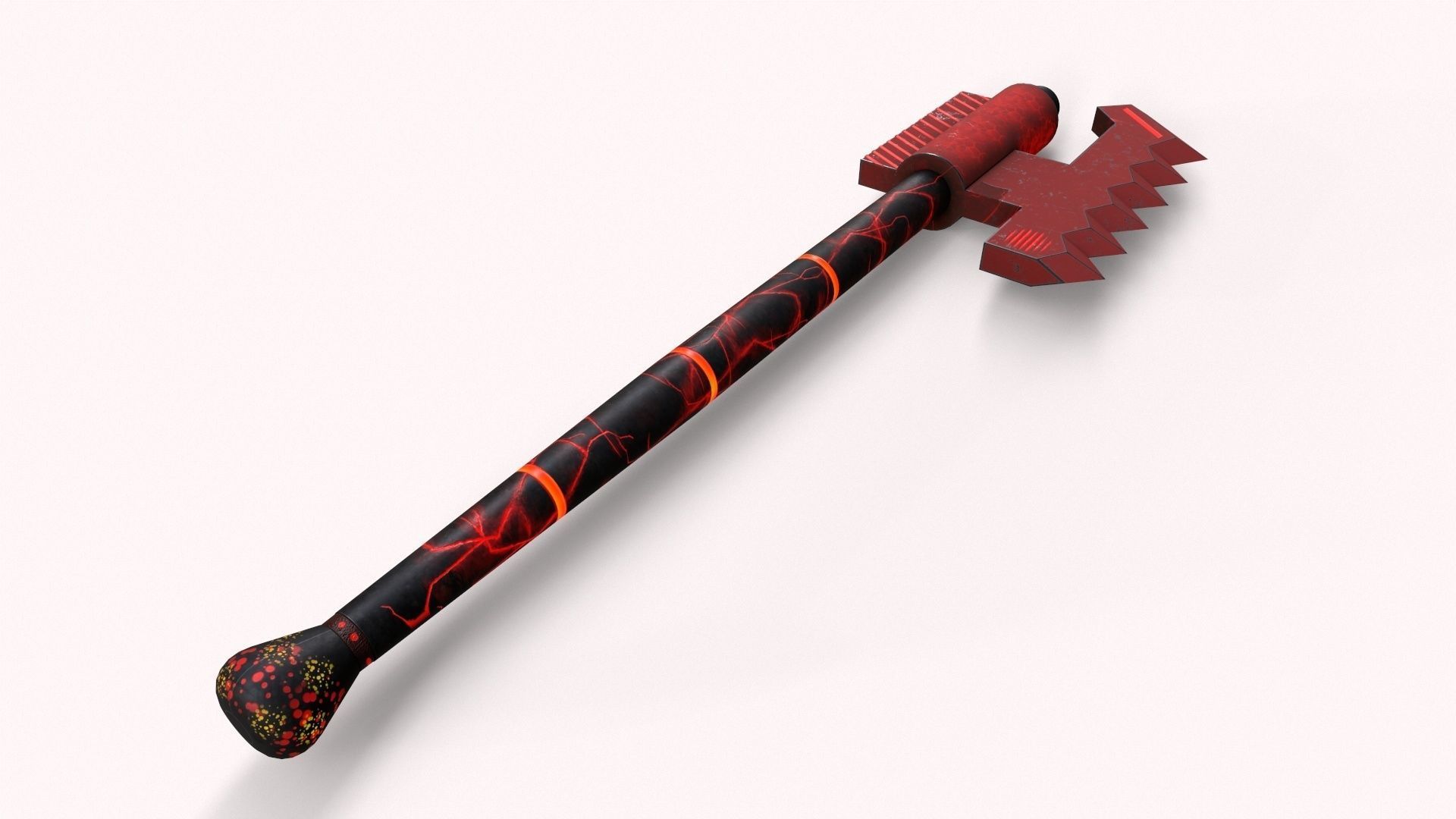 Sci-Fi Axe V2 Low-poly 3D model_16