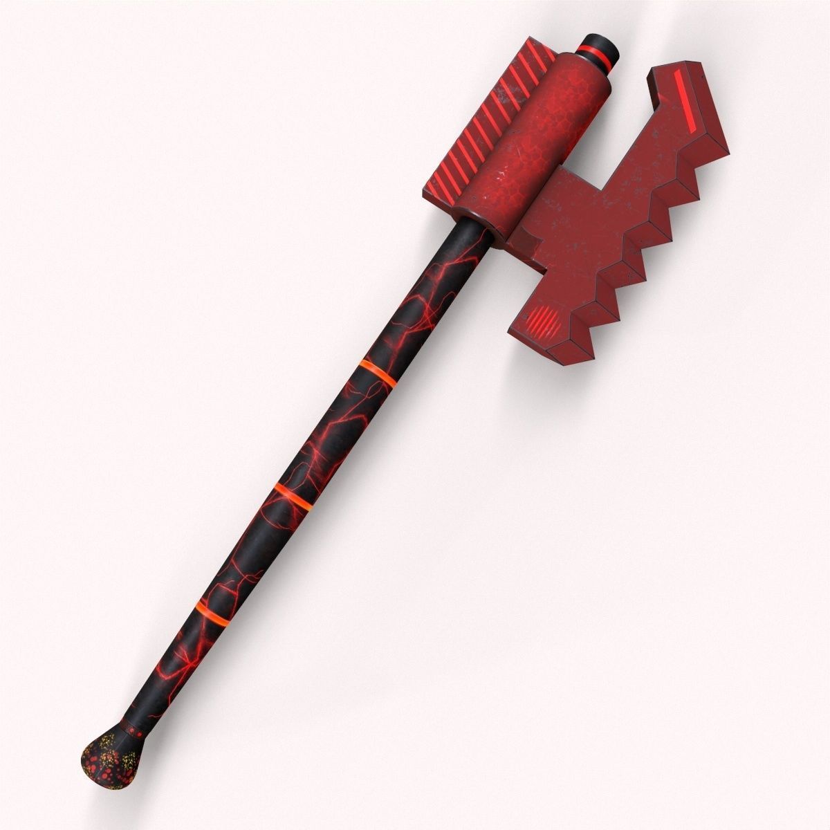 Sci-Fi Axe V2 Low-poly 3D model_13