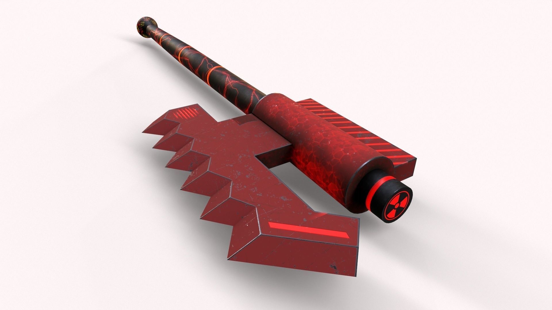 Sci-Fi Axe V2 Low-poly 3D model_17