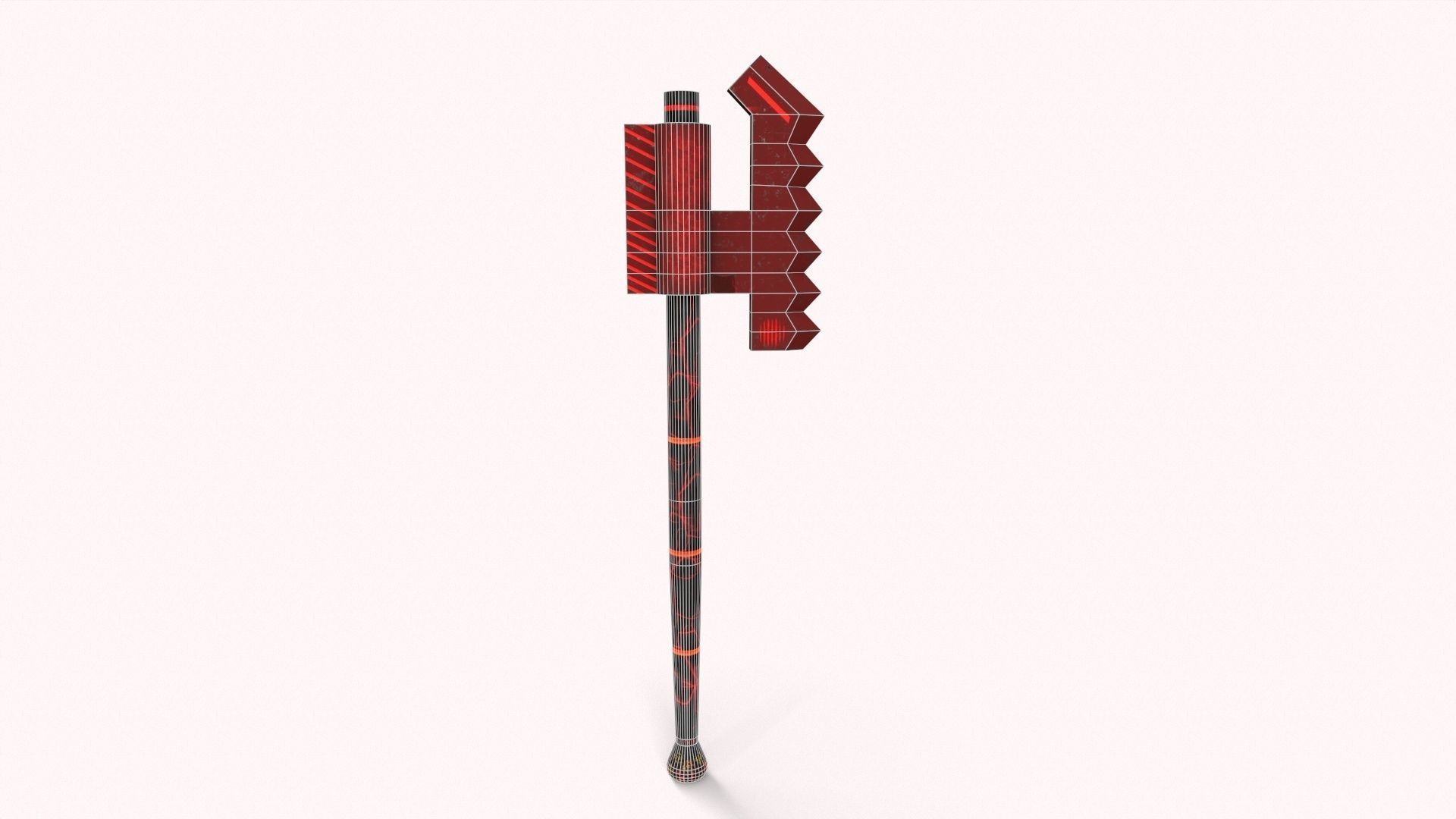 Sci-Fi Axe V2 Low-poly 3D model_4
