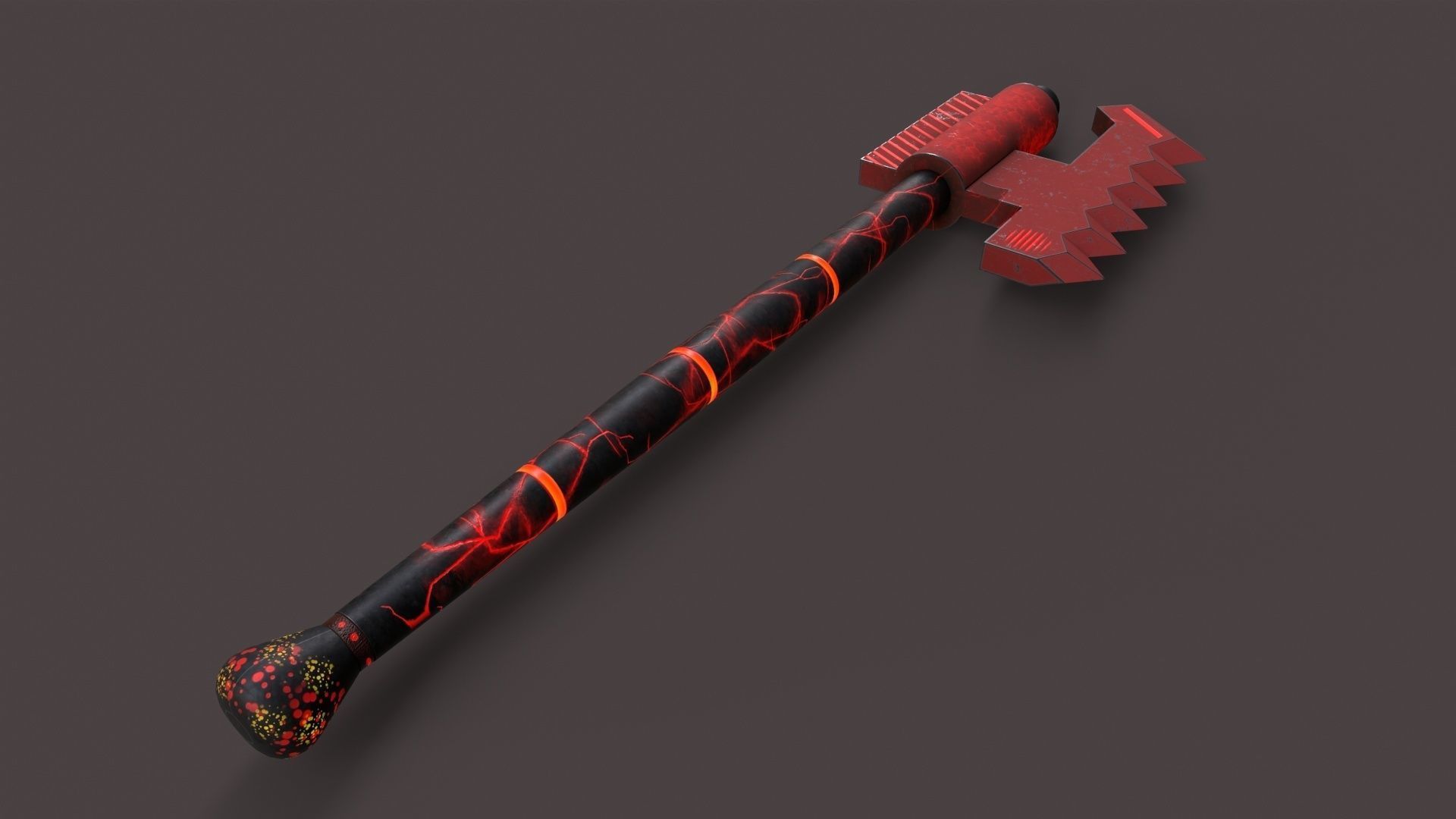 Sci-Fi Axe V2 Low-poly 3D model_15