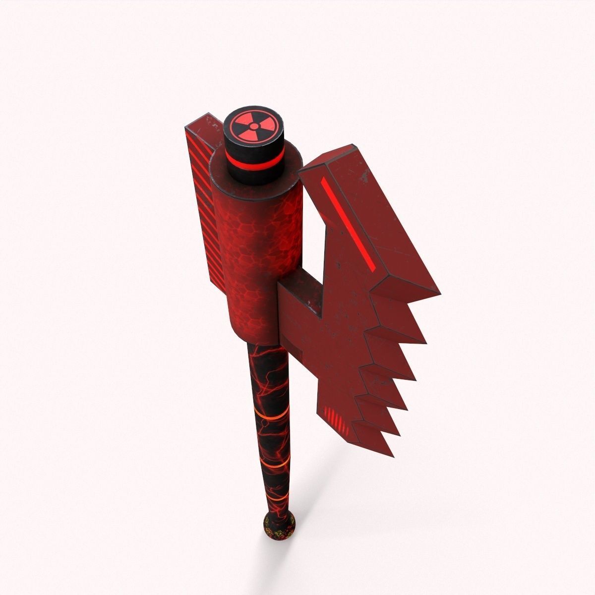 Sci-Fi Axe V2 Low-poly 3D model_10