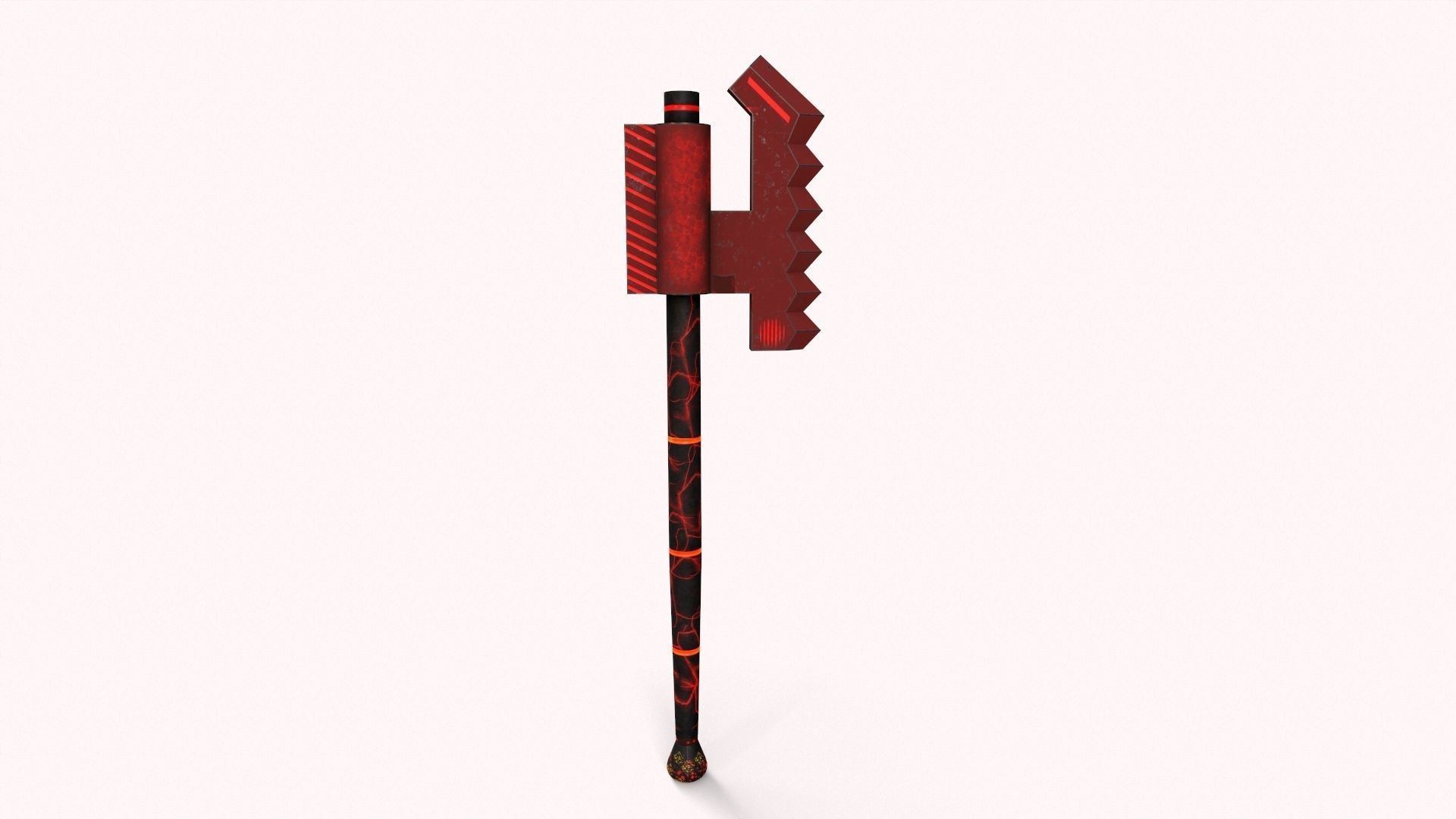 Sci-Fi Axe V2 Low-poly 3D model_5