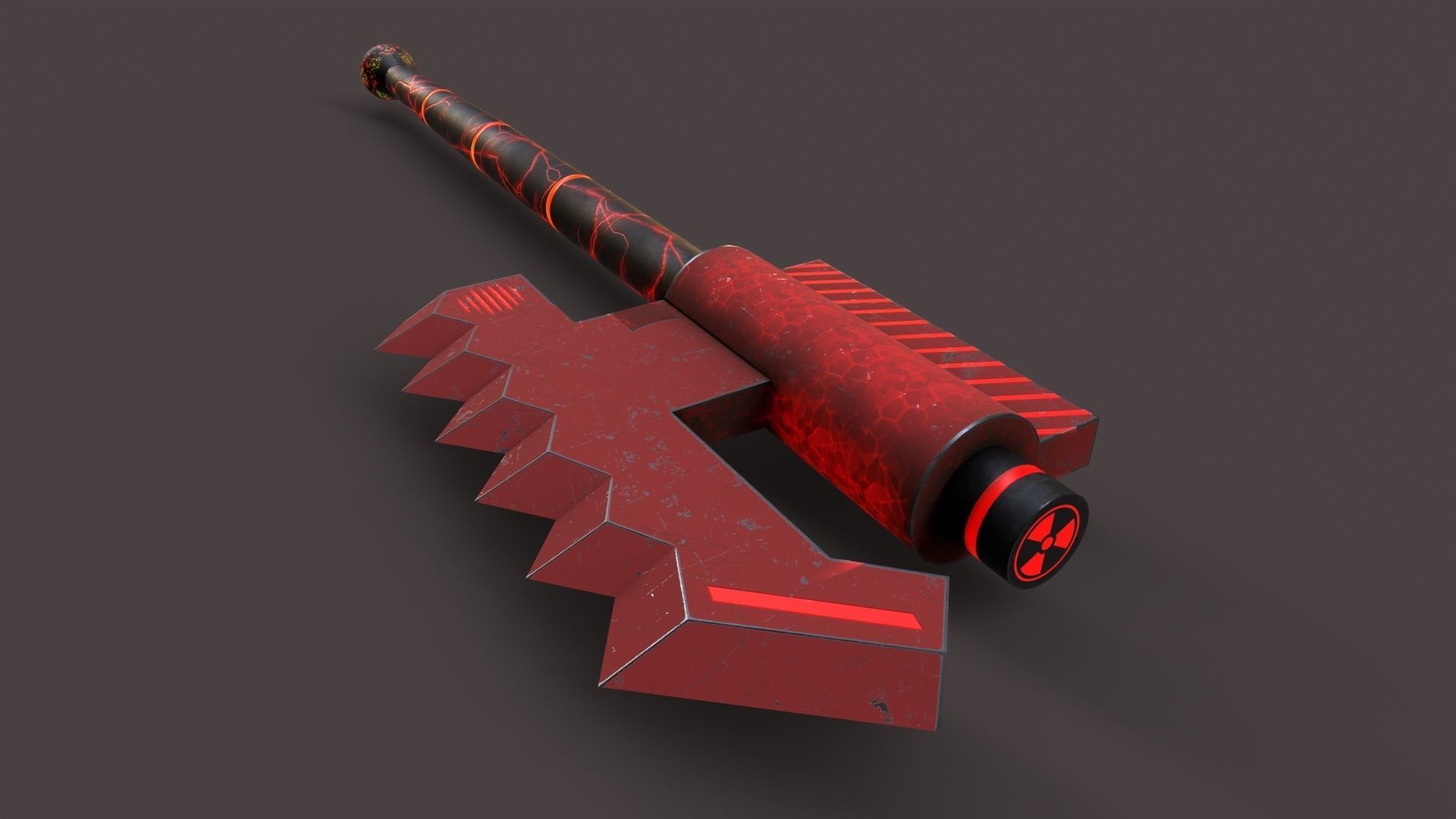 Sci-Fi Axe V2 Low-poly 3D model_18