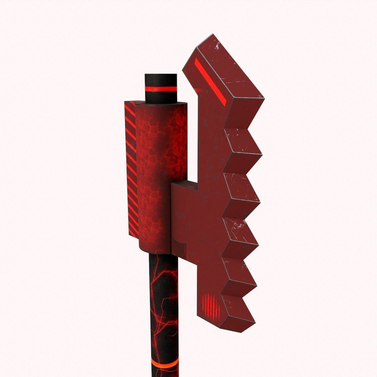 Sci-Fi Axe V2 Low-poly 3D model_9