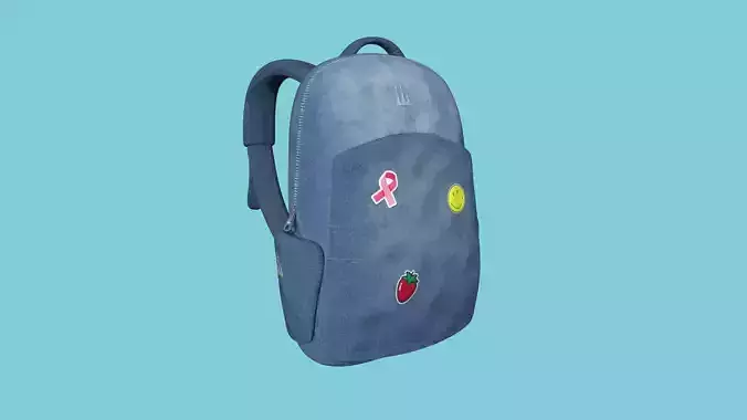 Jeans Backpack - Pins - Character Fashion Design