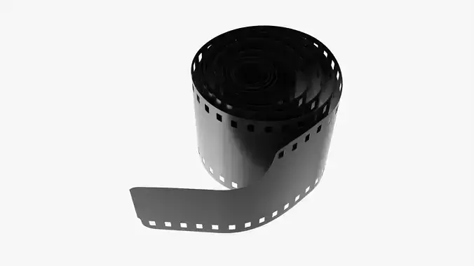 Small photographic film roll 3D model