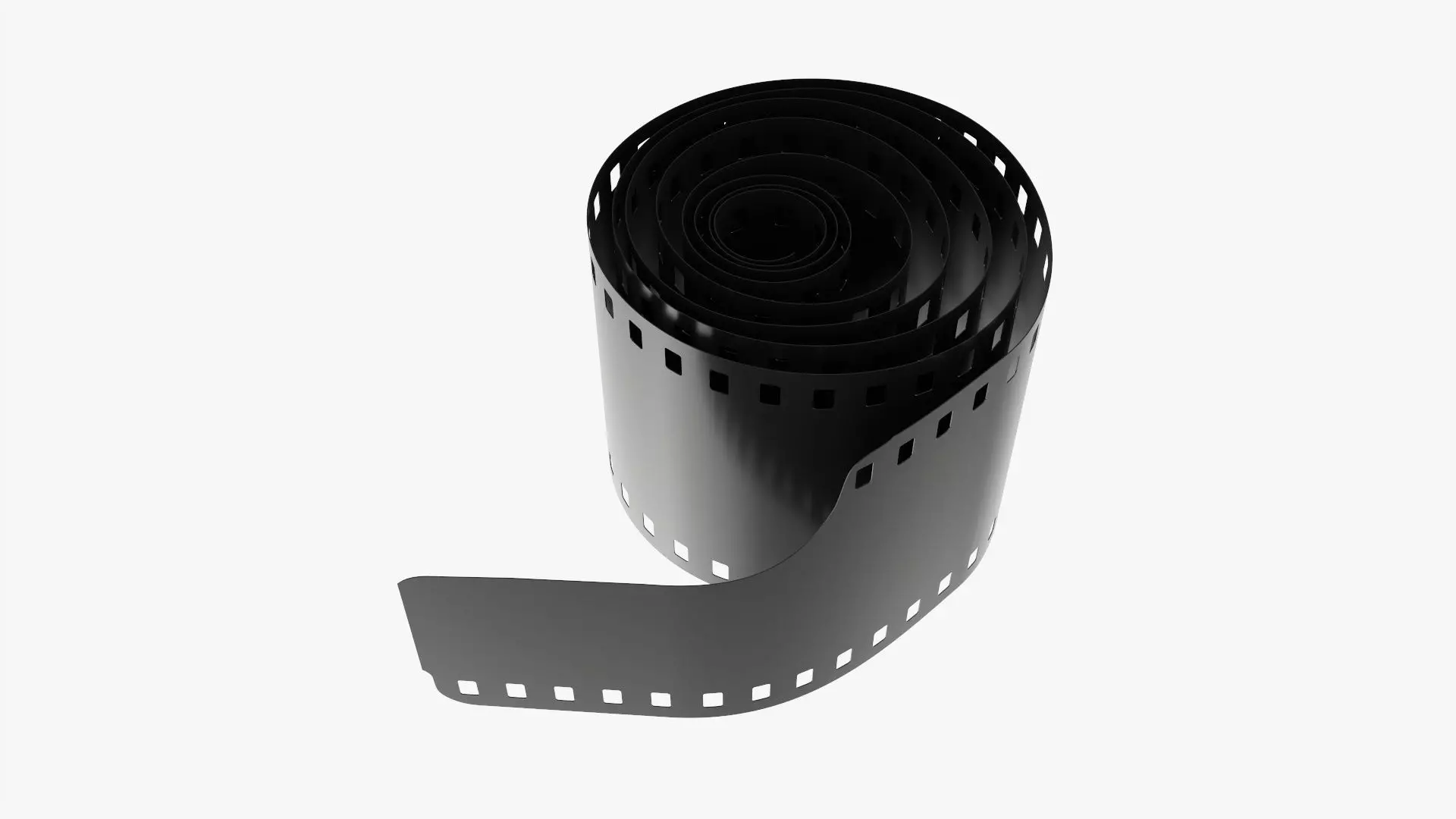 Small photographic film roll 3D model_0