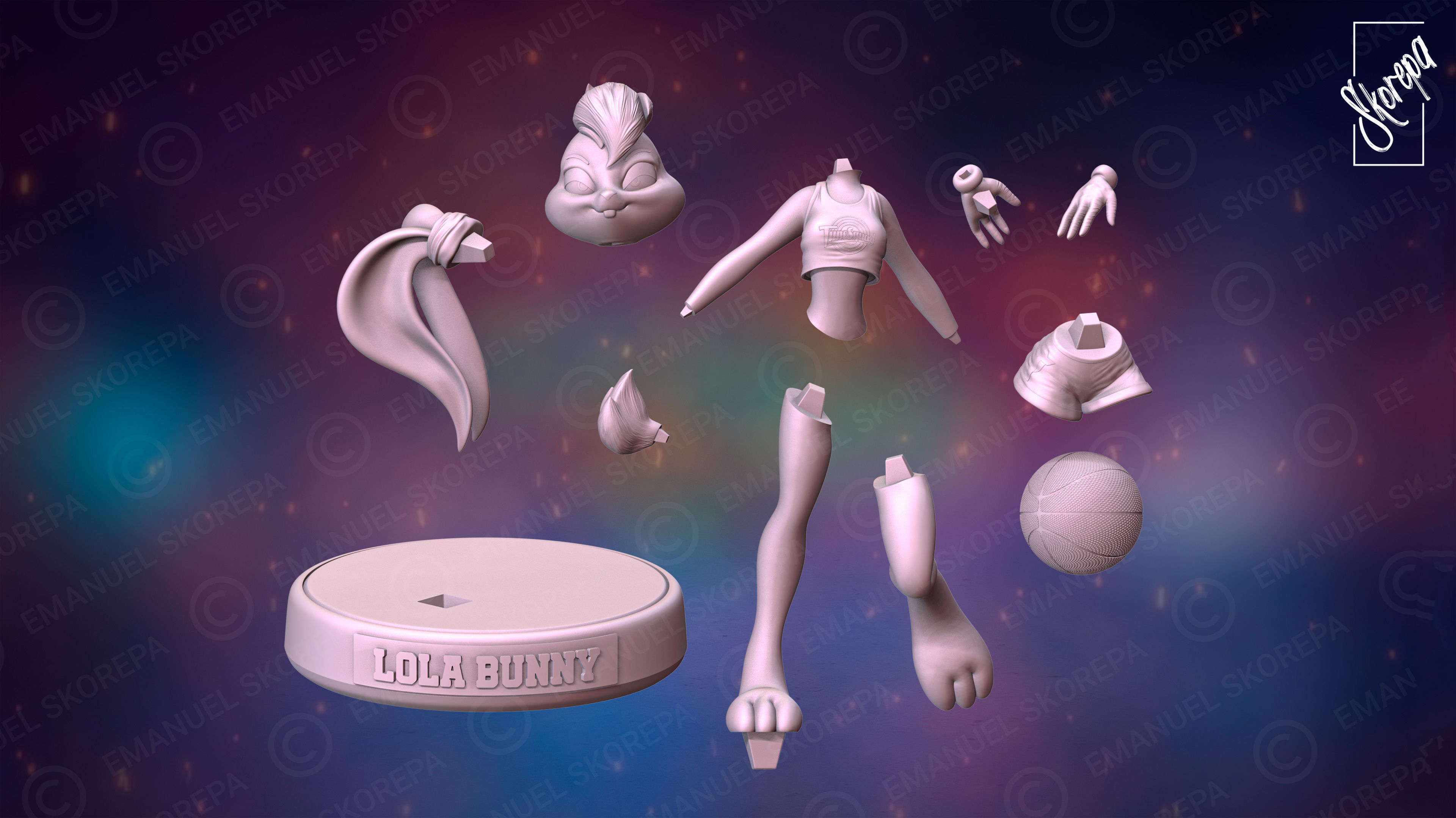 LOLA BUNNY 3D print model_3