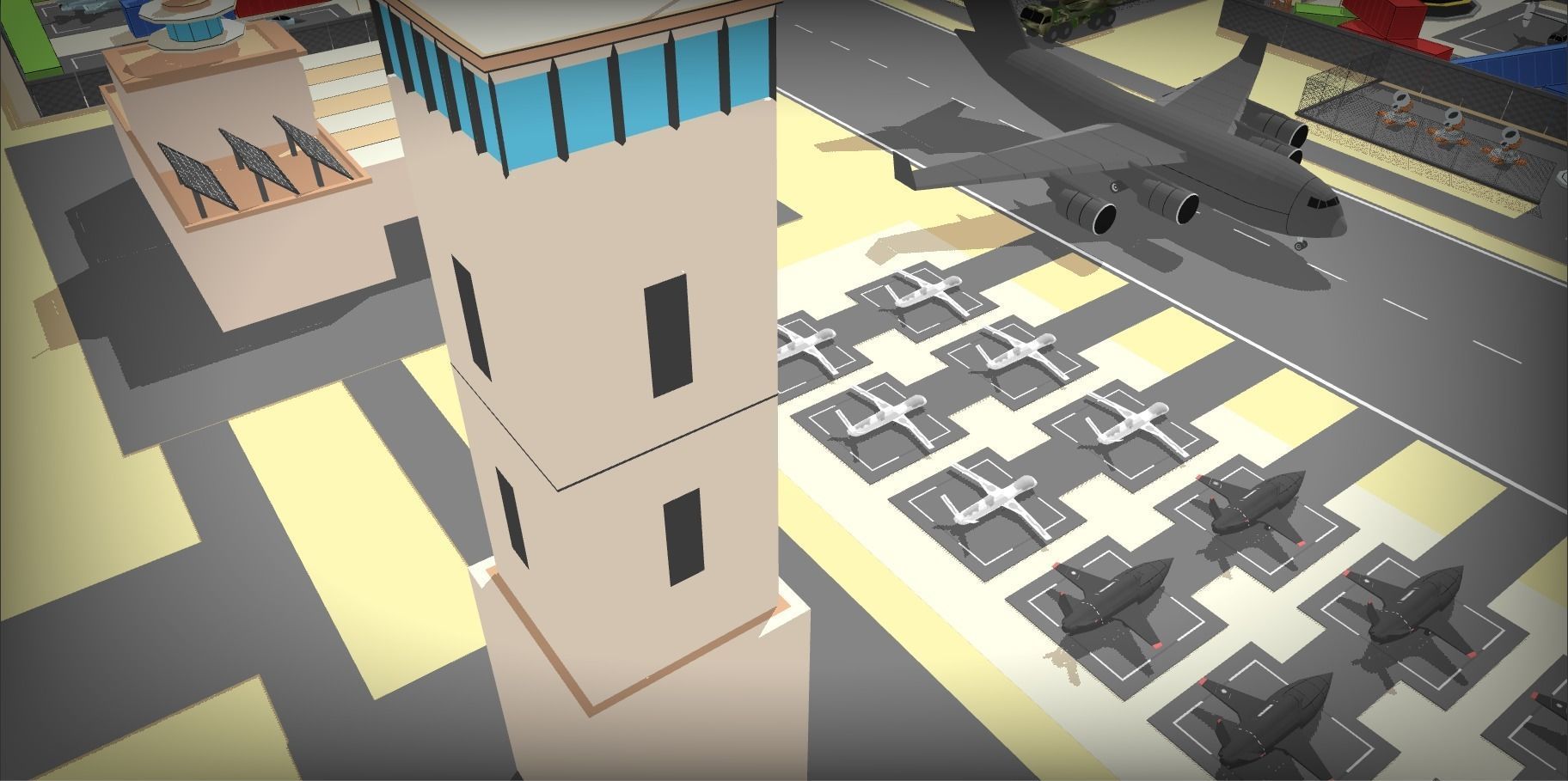 POLYGRUNT Airforce Pack Lowpoly Jets Helicopter with Environment Low-poly 3D model_10