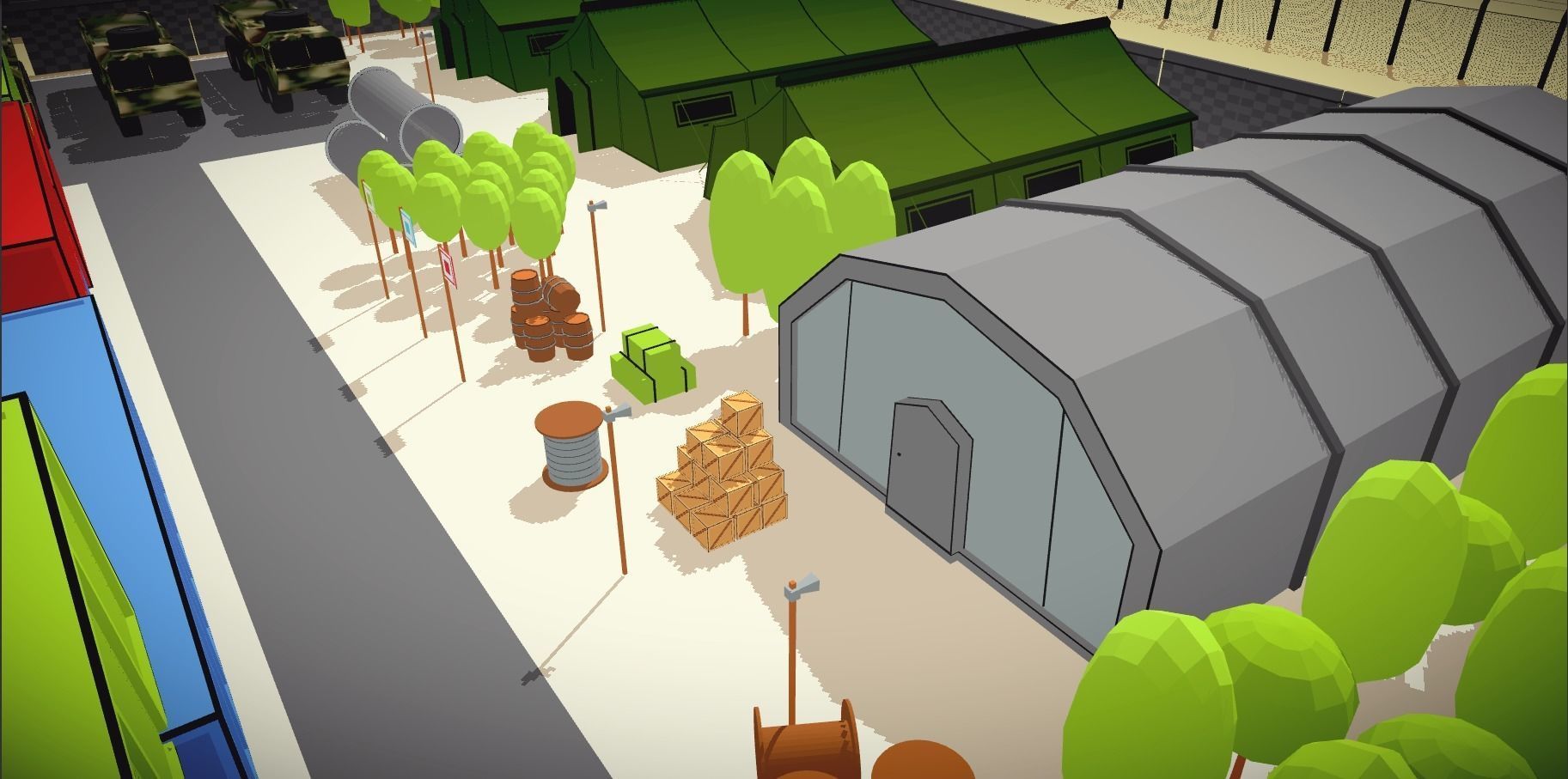 POLYGRUNT Airforce Pack Lowpoly Jets Helicopter with Environment Low-poly 3D model_4