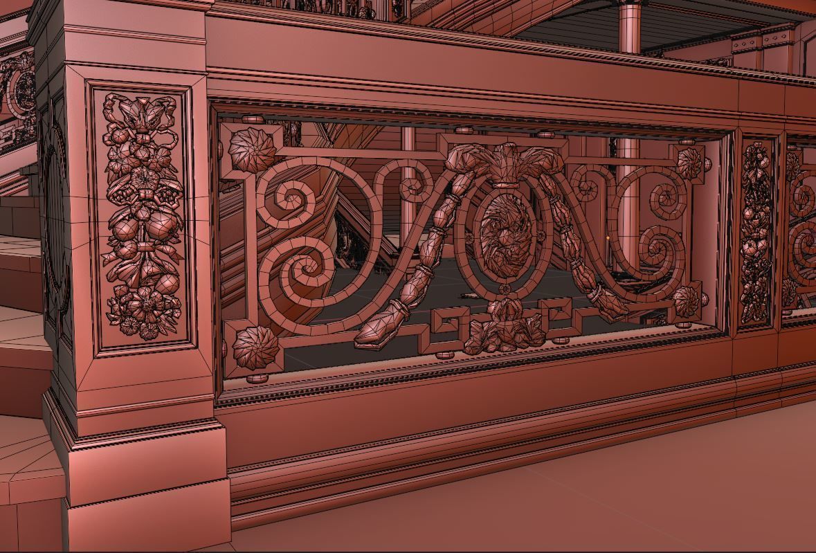 Titanic  - Interior -  Assets Pack  Low-poly 3D model_17