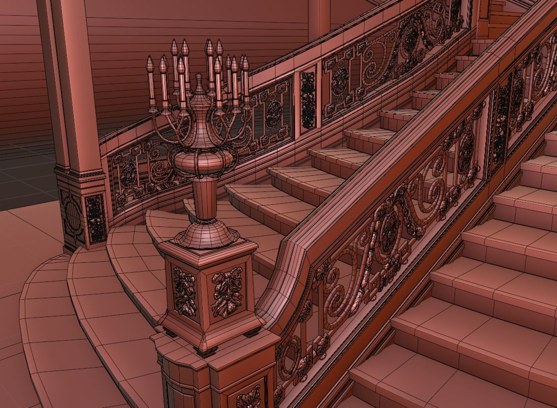 Titanic  - Interior -  Assets Pack  Low-poly 3D model_16