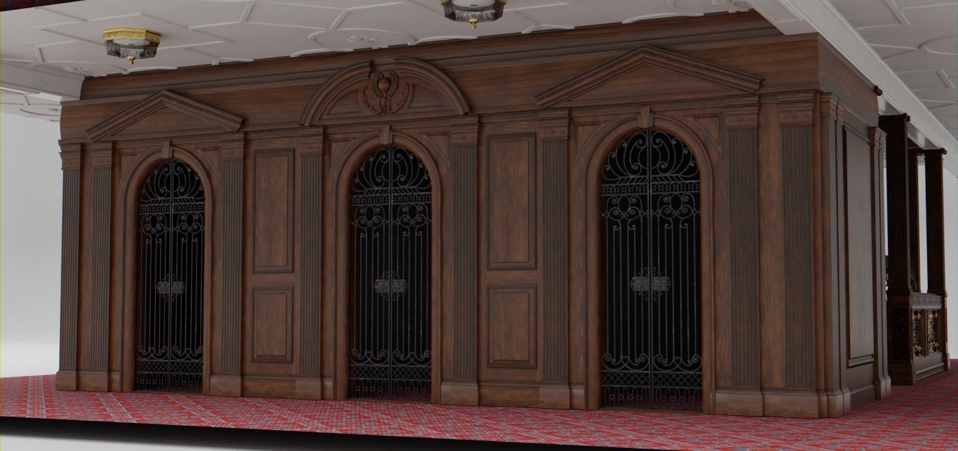 Titanic  - Interior -  Assets Pack  Low-poly 3D model_4