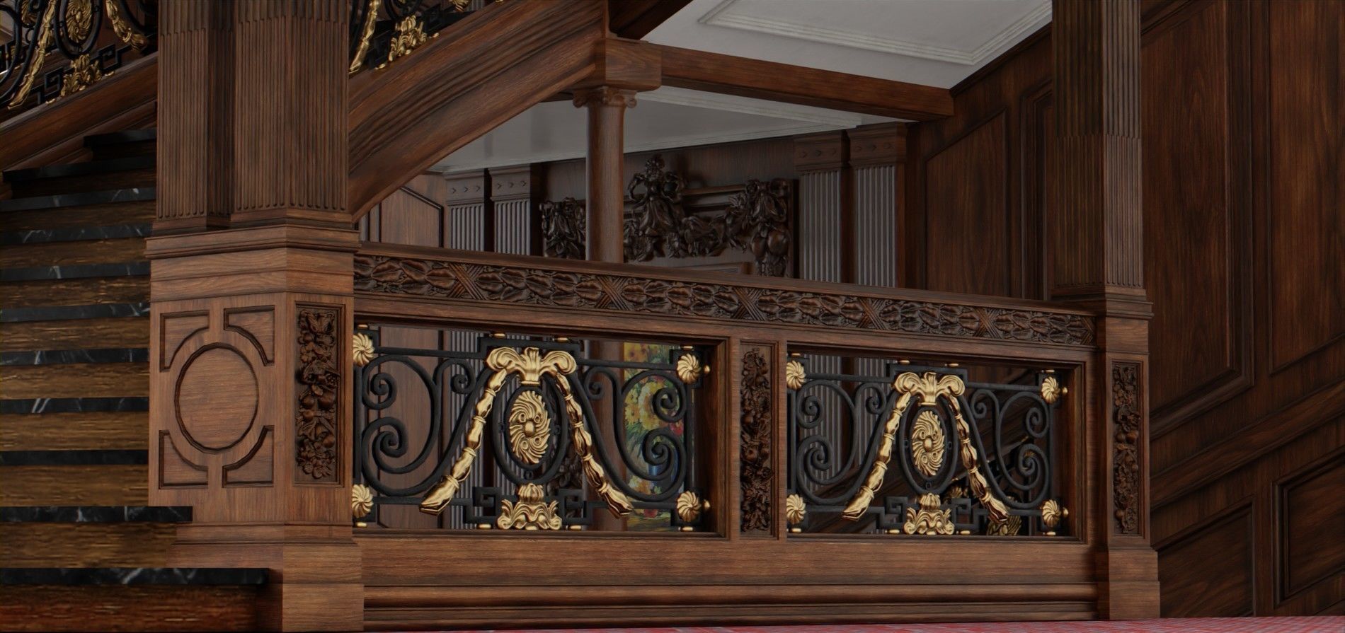 Titanic  - Interior -  Assets Pack  Low-poly 3D model_3