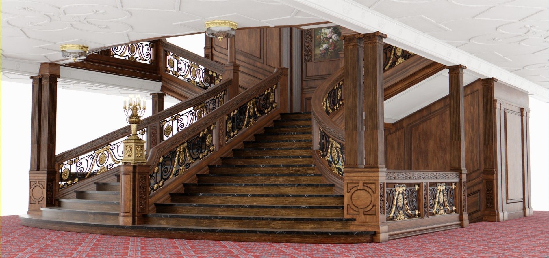 Titanic  - Interior -  Assets Pack  Low-poly 3D model_1