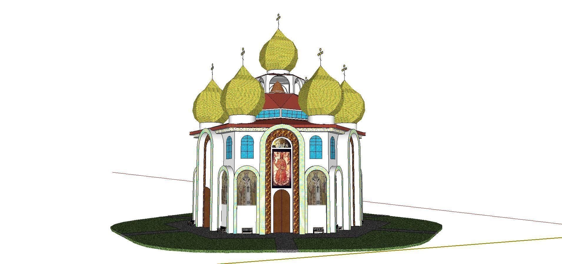 Architecture-Religion-God-Culture-Temple-0132 church 3D model_2