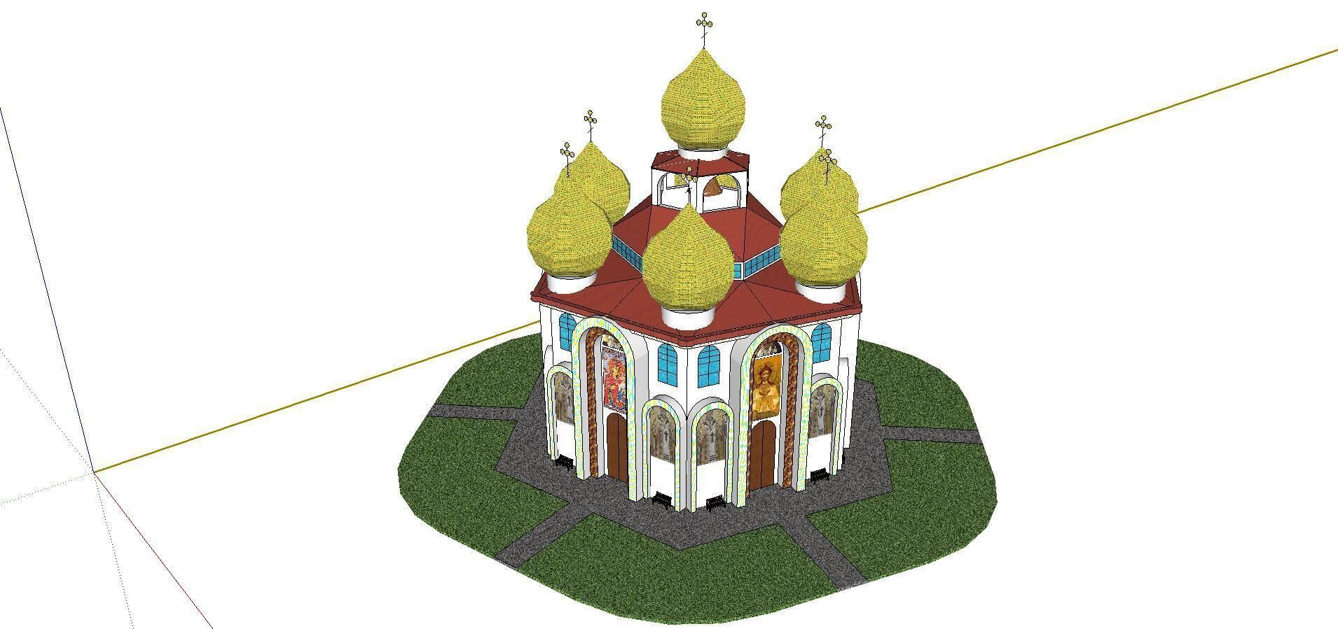 Architecture-Religion-God-Culture-Temple-0132 church 3D model_4