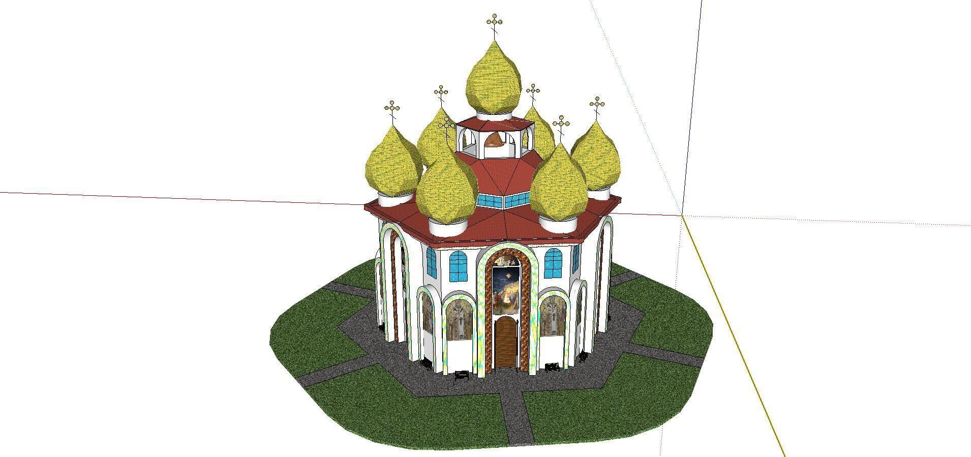 Architecture-Religion-God-Culture-Temple-0132 church 3D model_3
