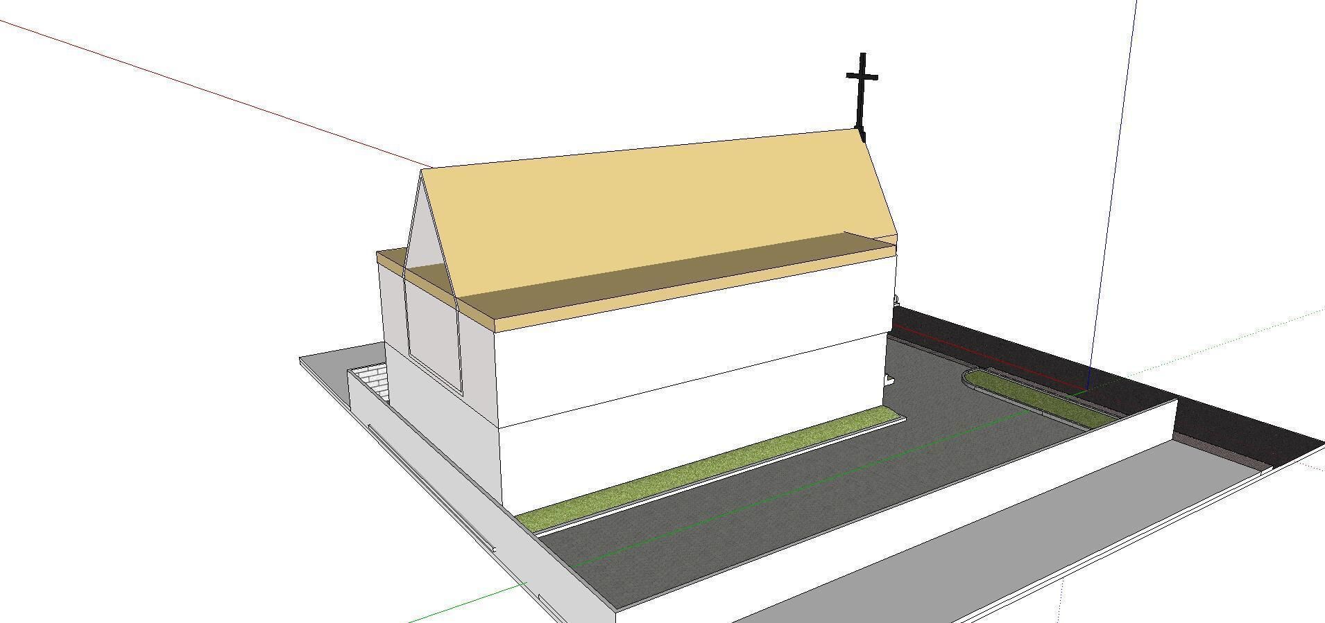 Architecture-Religion-God-Culture-Temple-0134 church with cross 3D model_2