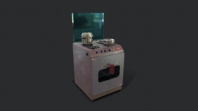 Stove - Game Ready coffee machine Low-poly 3D model