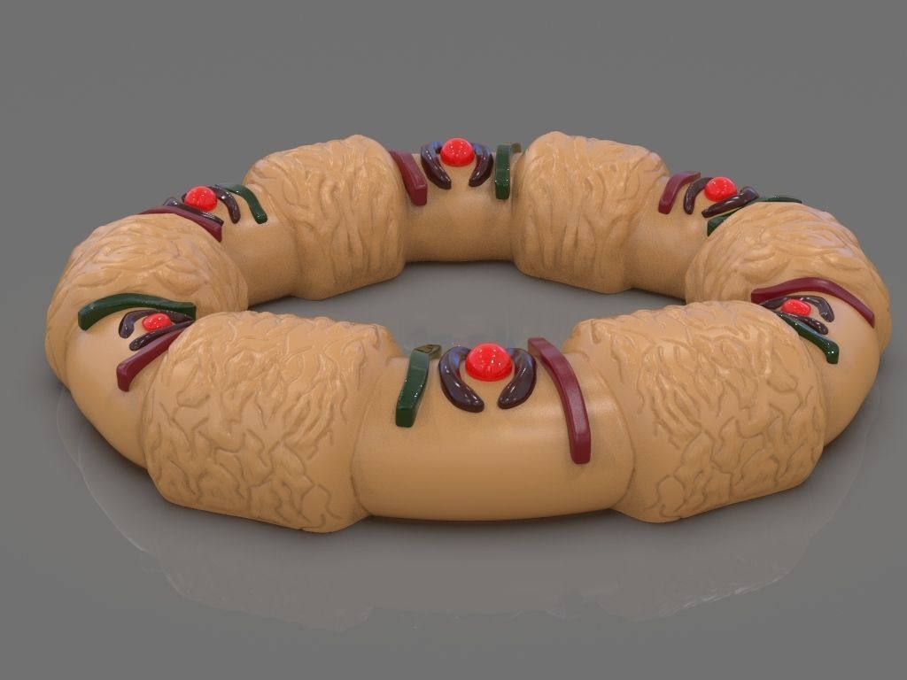 Stylized King Cake Mexican Style 3D print model_1
