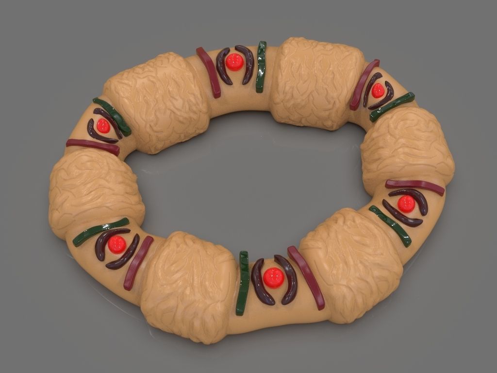 Stylized King Cake Mexican Style 3D print model_7