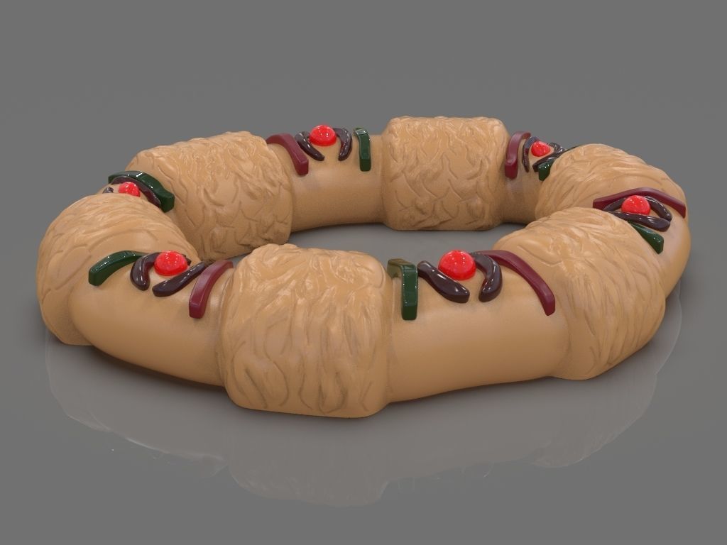 Stylized King Cake Mexican Style 3D print model_6