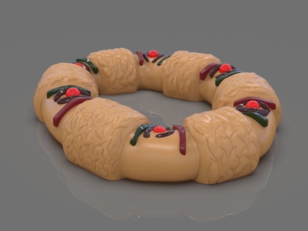 Stylized King Cake Mexican Style 3D print model_3