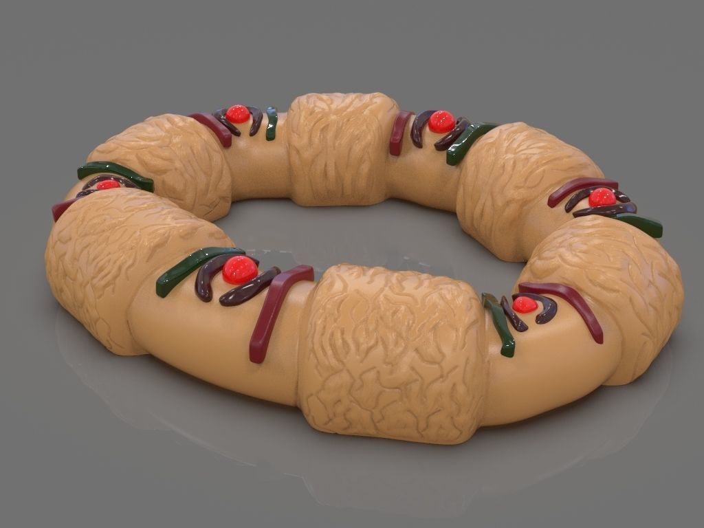 Stylized King Cake Mexican Style 3D print model_2