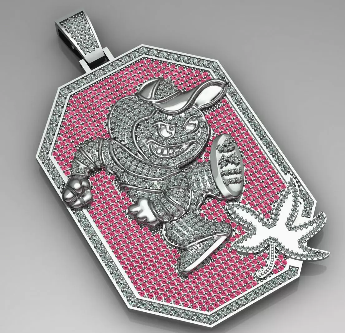 OSU Ohio State Patch Iron 3D print model_0