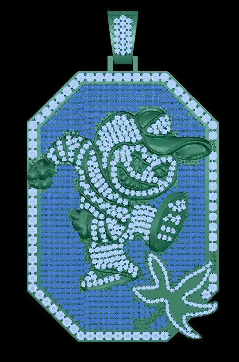 OSU Ohio State Patch Iron 3D print model_3