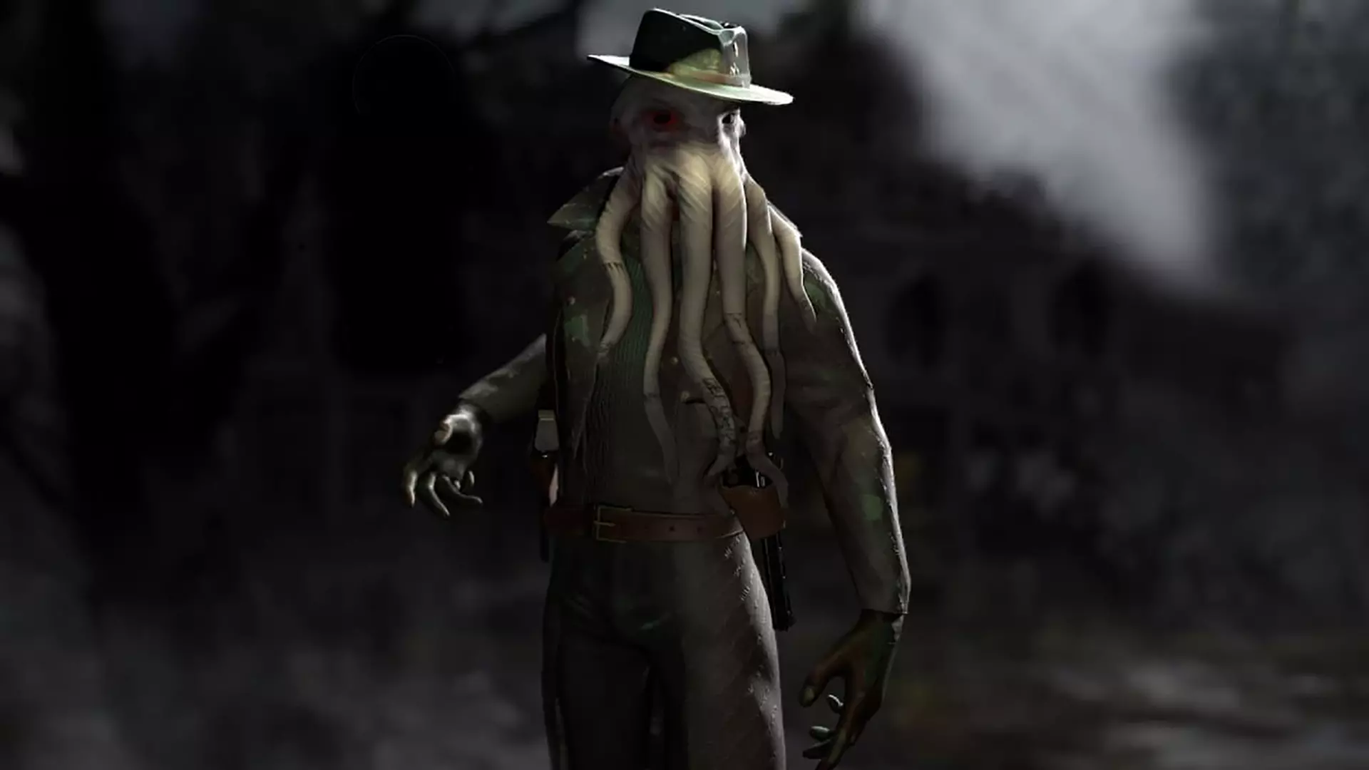 Octopus Detective Monster Low-poly 3D model_0