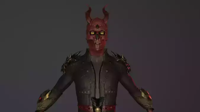 Demonologist knight holding sword