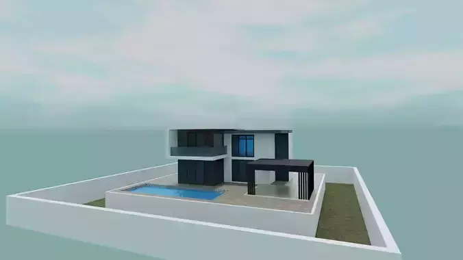 ModernHouse modern house with pool