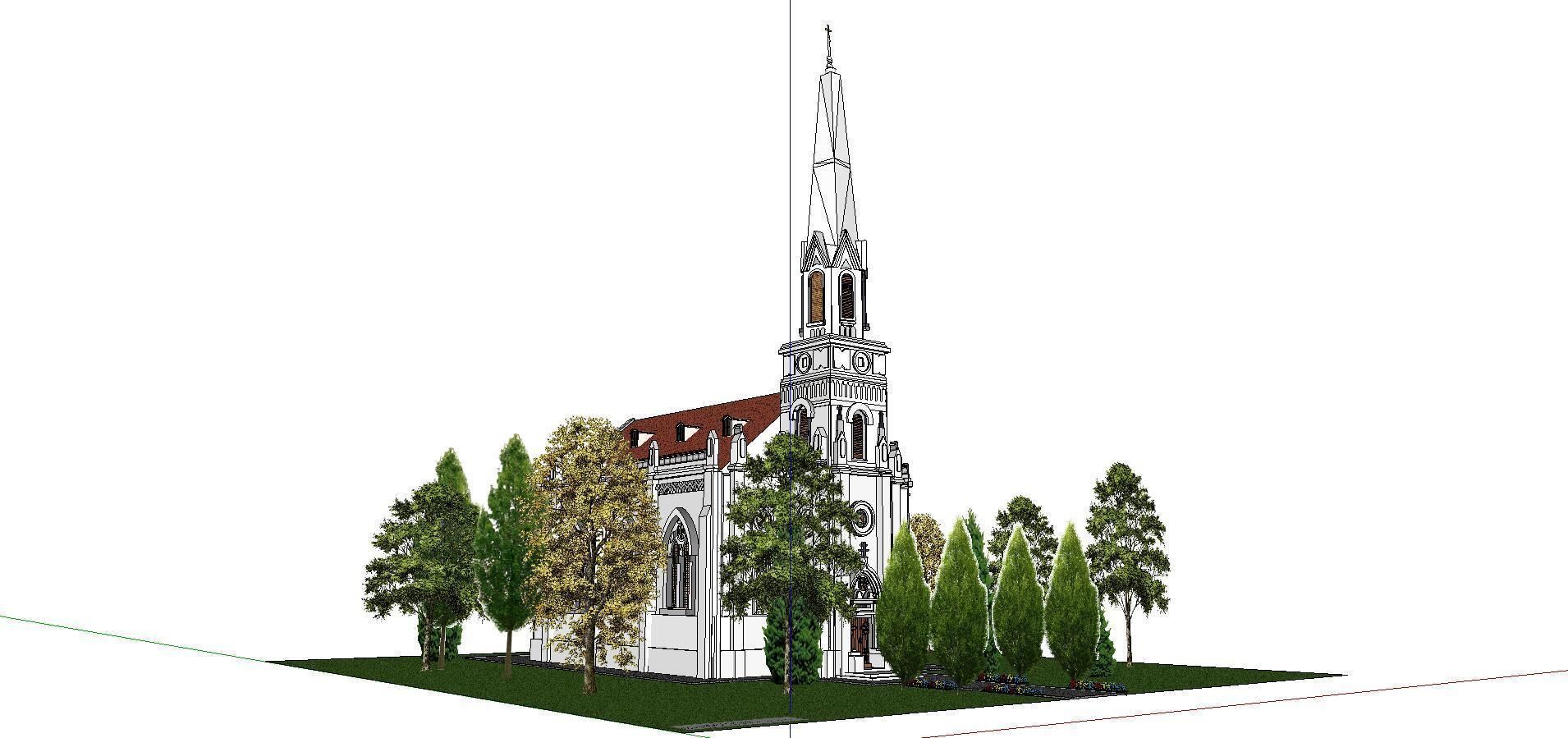 Architecture-Religion-God-Culture-Temple-0303 church with ste... 3D model_1