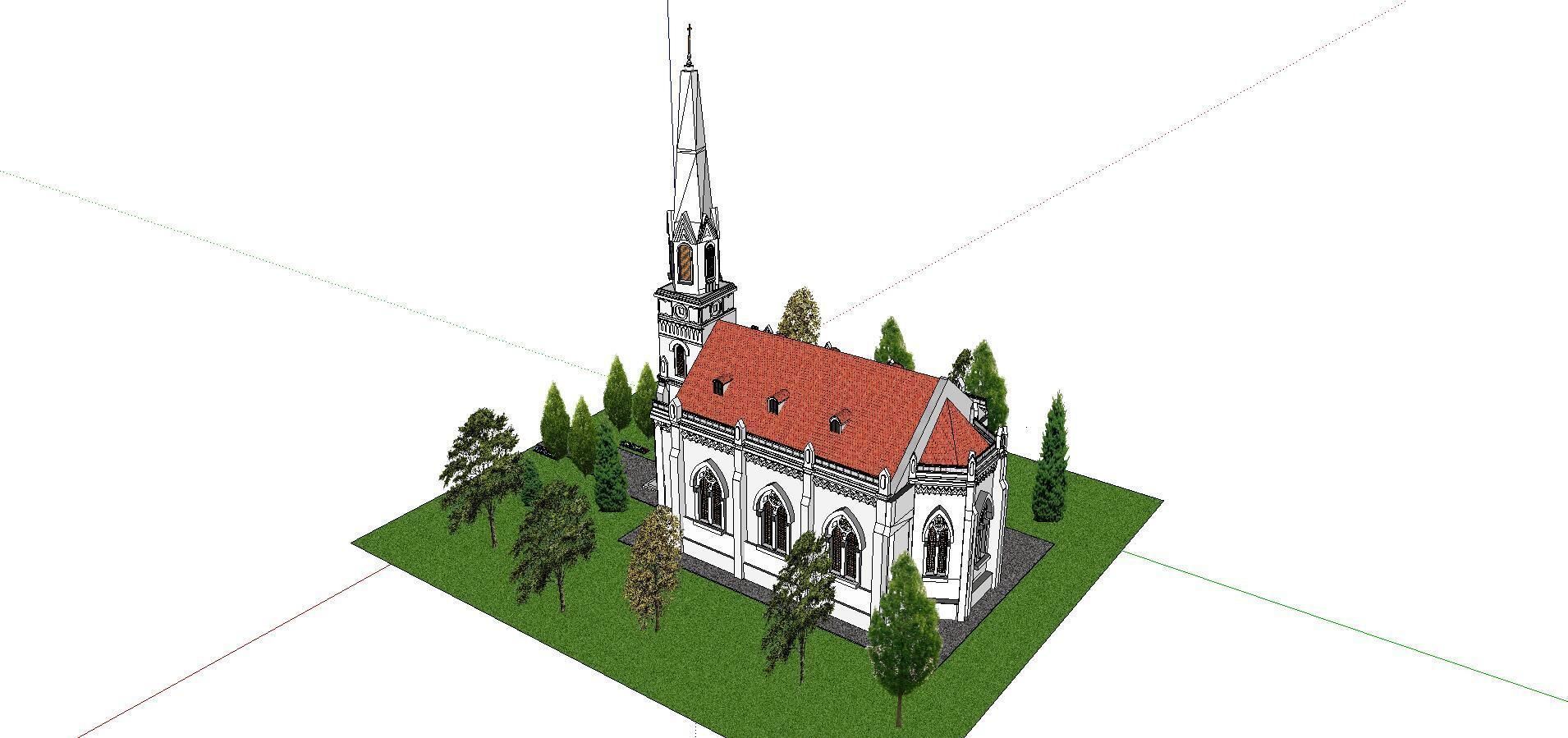 Architecture-Religion-God-Culture-Temple-0303 church with ste... 3D model_3